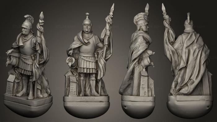 Статуи религиозные (Святой Флориан, STKRL_0084) 3D модель для ЧПУ станка